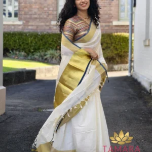 Tamara exclusive Nyla Usha inspired Wide Border saree