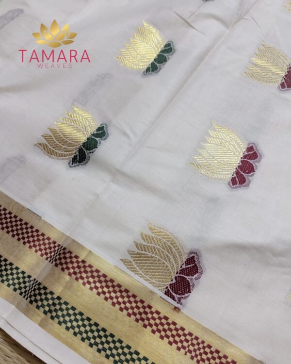 Budget Tamara Saree - Lotus motifs all over saree - Image 2