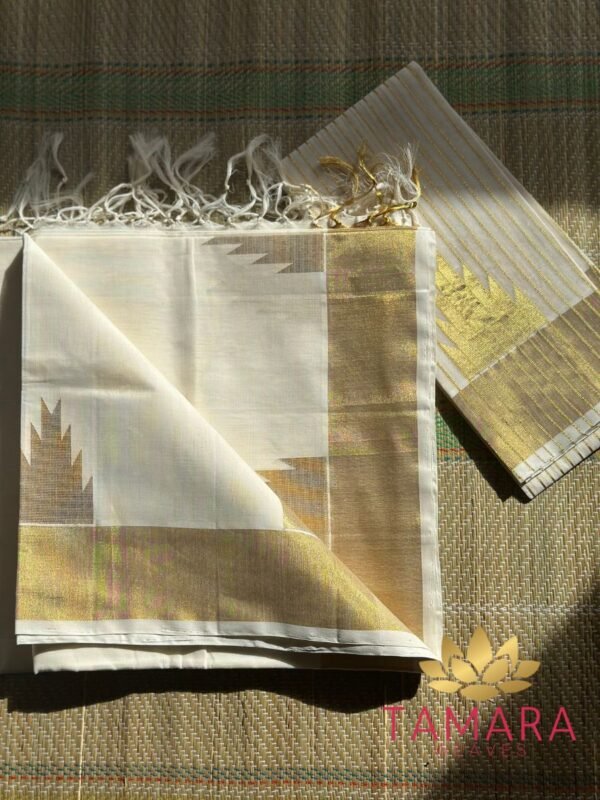 Tamara pure handloom temple set saree - Image 5