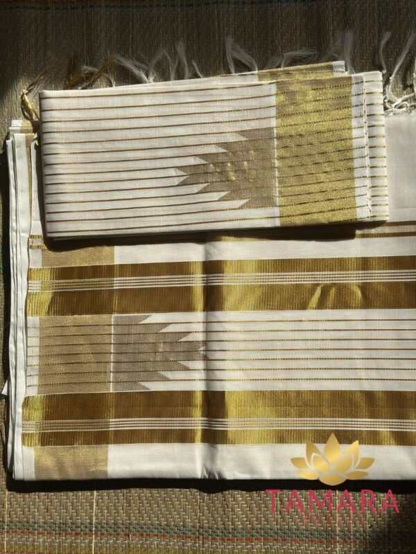 Tamara pure handloom temple set saree - Image 4