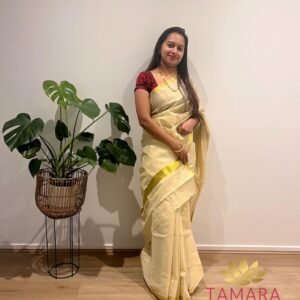 Tamara Powerloom Gold Tissue Saree PB01