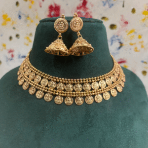 Double layer coin necklace - Kerala Jewellery