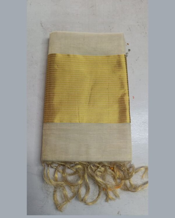 Tamara presents pure handloom golden temple tissue kasavu saree - Image 3