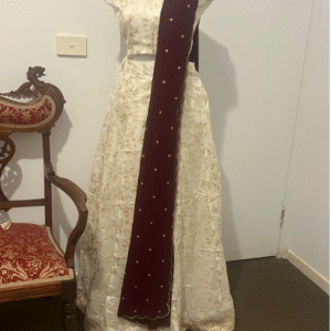 Tamara Lehenga - Semi Banarasi Set with Size 33 crop top (AU 6 & AU 8)