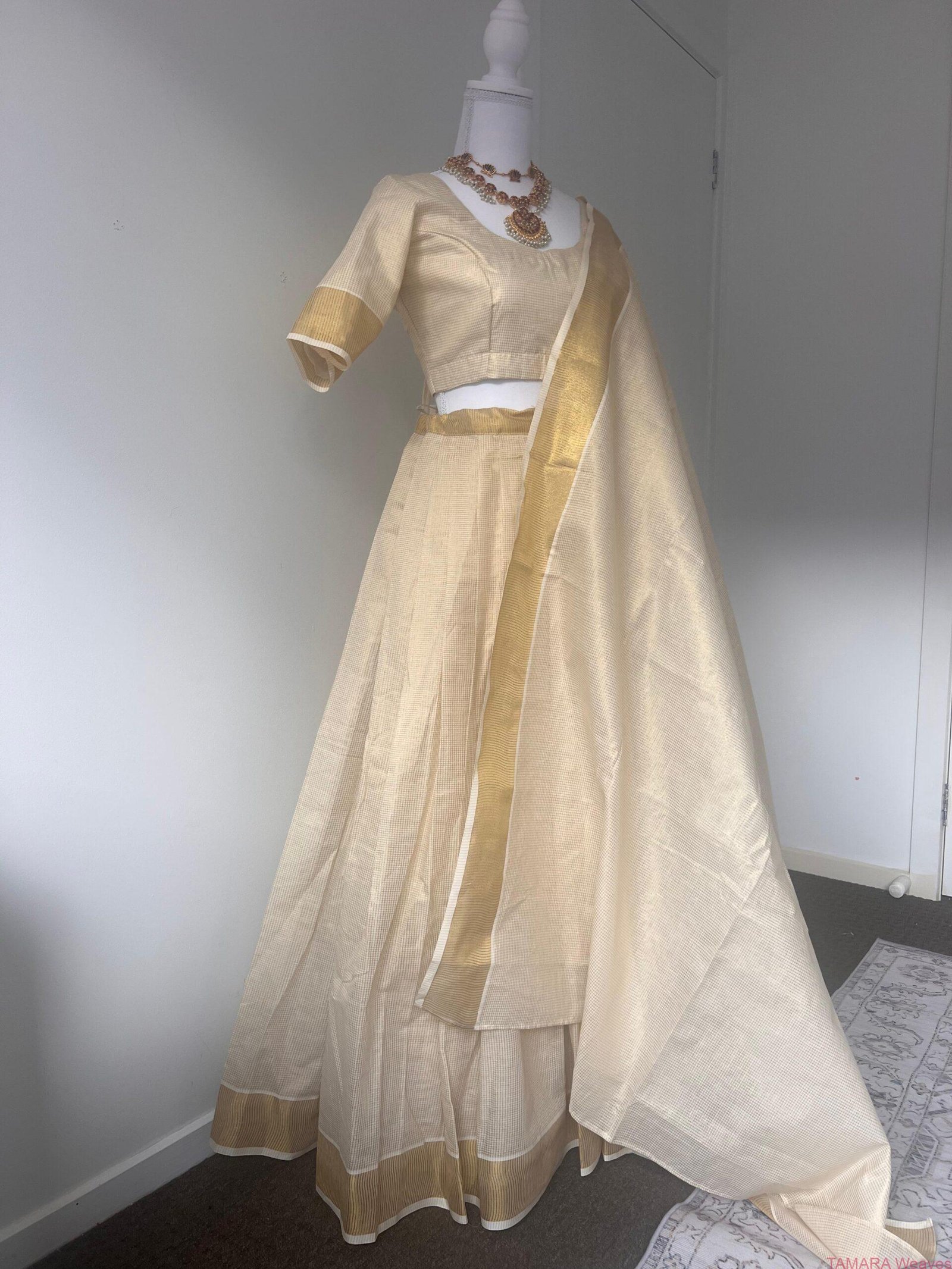 Tamara Lehenga - Micro checks cotton set