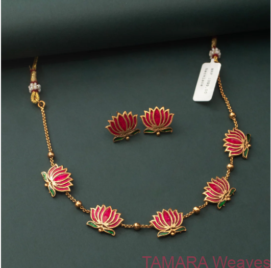 Tamara presents Manju Warrier lotus short necklace -viral trending necklace - available after Sep 25