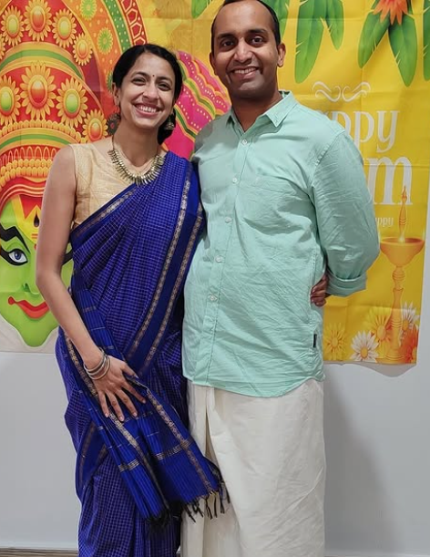 Tamara Vintage checks - stunning saree with Rudraksha zari gap border - Image 8