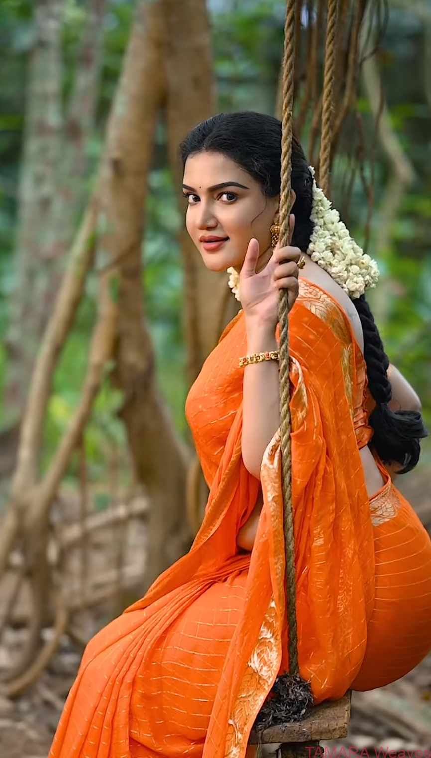 Beautiful Pure Viscose Chinon Saree With Viscose Chinnon Blouse - colours available - Image 4