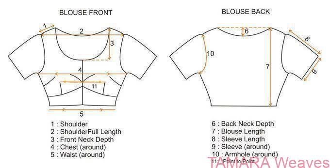 Tamara Exclusive multi colour Madras Checks Custom Made Blouse (4 weeks to deliver) - Image 4