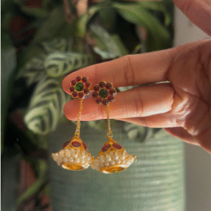 Handmade KEMP Simple Basic Hanging Jhumka