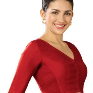 Stretchable Ready to wear Saree Blouse - Chilli Red