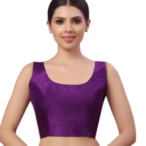 Sleeveless Ready to wear Saree Blouse - Violet