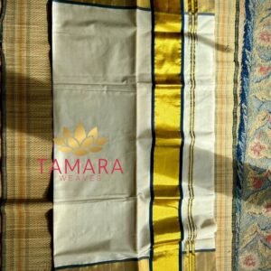 Tamara presents Nyla Usha black kara gold pure handloom kuthampully saree