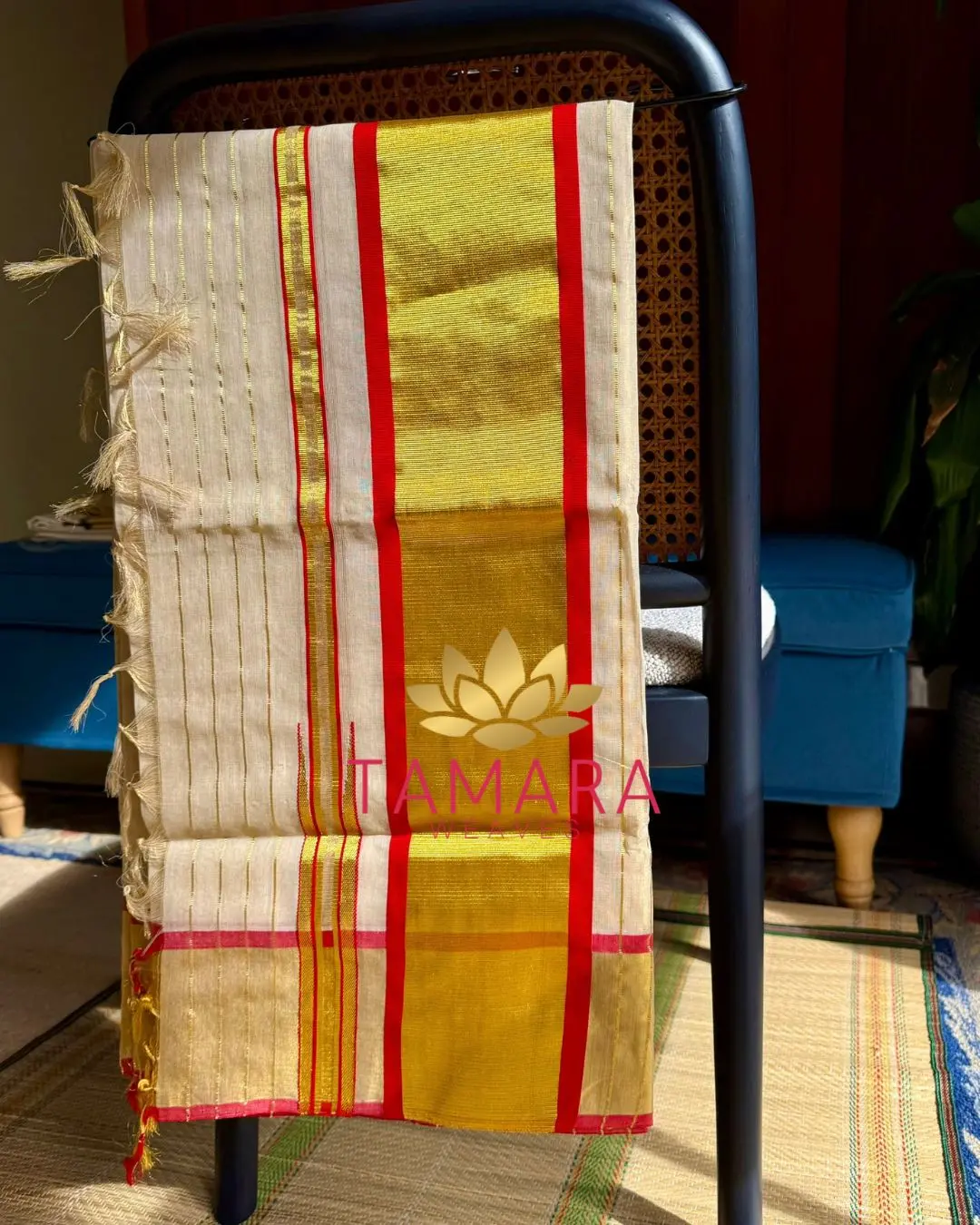 Tamara presents Anusree lines pure handloom kuthampully saree- ANUSREE - Image 3