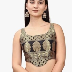Black Brocade Corset Top Ready to wear Blouse in Australia