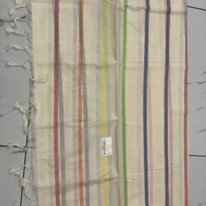 Tamara Kerala Cotton Saree – Multi Colour Stripes Stripes all over in Australia