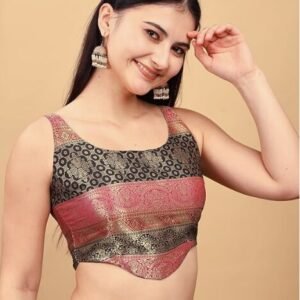 Brocade Corset Top Ready to wear Blouse in Multicolour in Australia