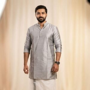 Men's Kurta - Grey (Silver) in Australia