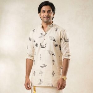 Men's Offwhite Onam memory Kurta