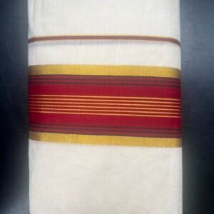 Maroon and Black kara gold kasavu set mundu in Australia