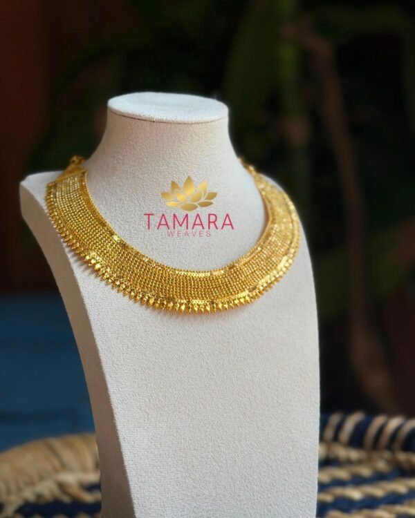 Kasavu Mala 18K Gold Plated Necklace with Earrings in Australia