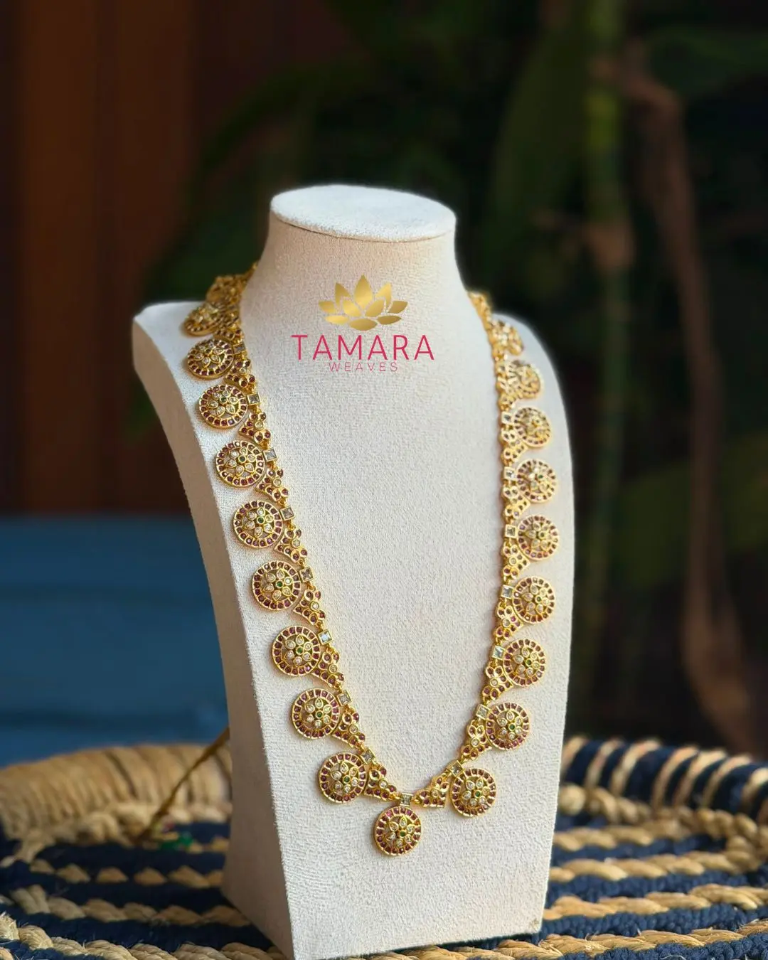 Andhra traditional bottu mala haram long necklace in Australia - Image 2