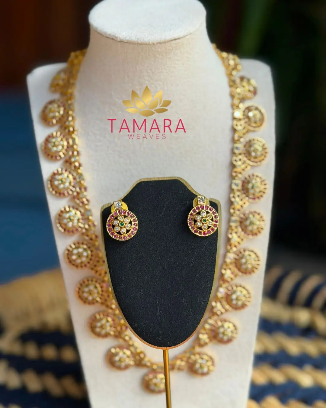 Andhra traditional bottu mala haram long necklace in Australia