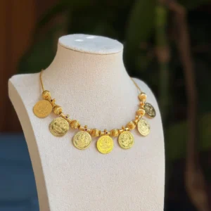 18K Gold Plated Ruby Gap 7 coin necklace in Australia
