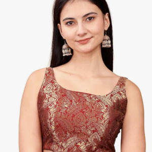 Maroon Brocade Corset Top Ready to wear Blouse in Australia
