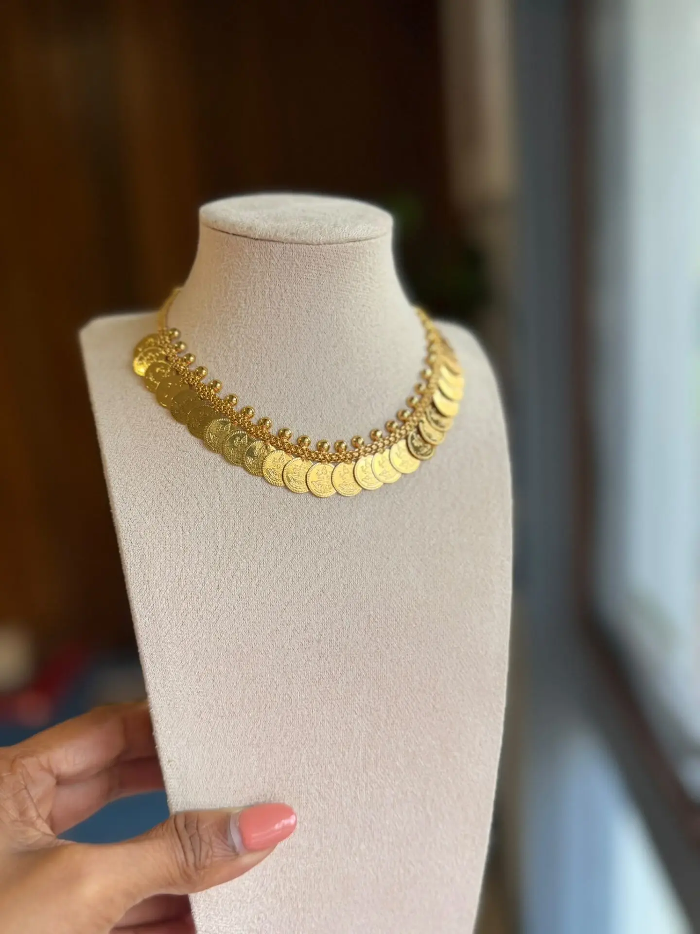 18K Gold Plated traditional Kerala coin necklace in Australia - 3 styles - Image 3