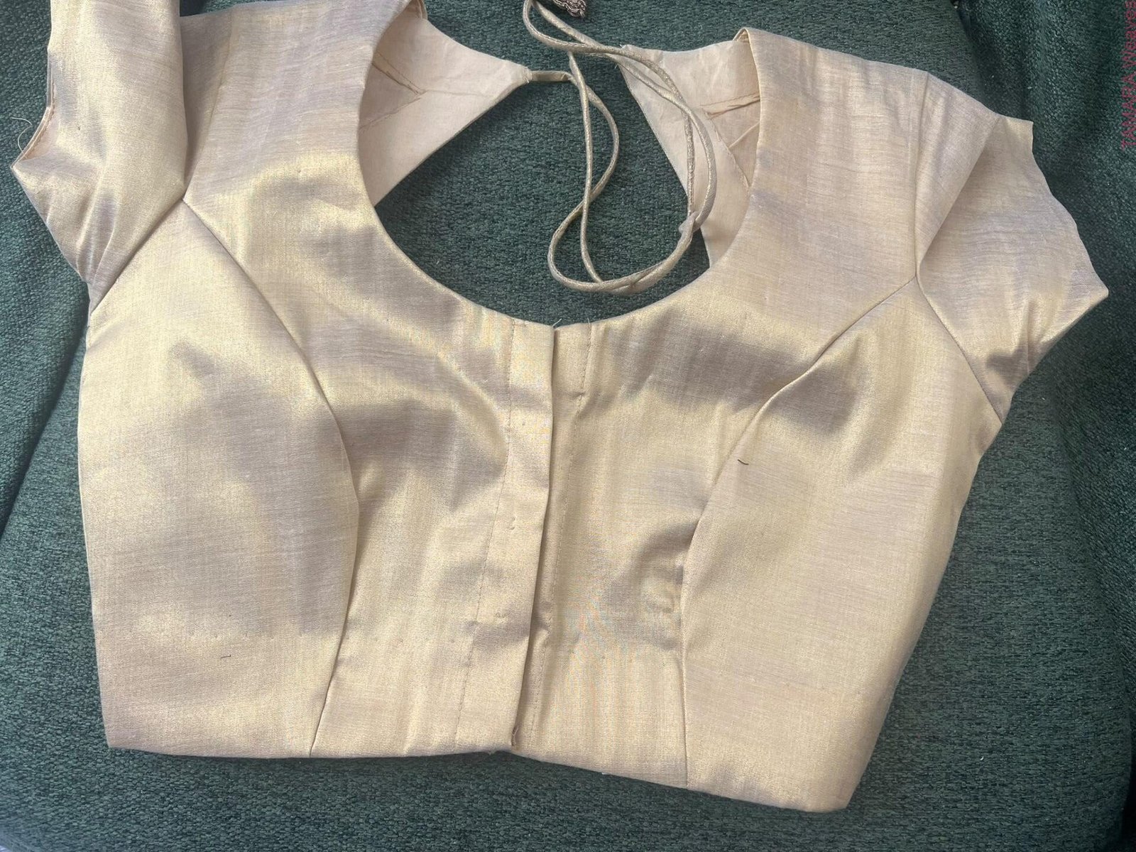 Golden tissue cotton blouse exclusive by Tamara Weaves Australia