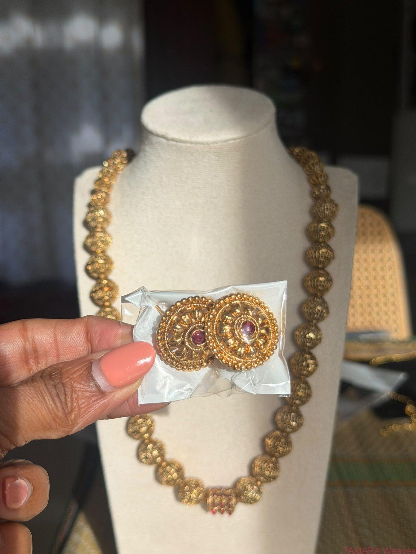 Antique gold lookalike balls haram or long necklace in Australia - Image 3