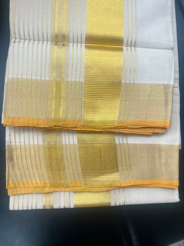 Tamara Premium balaramapuram set mundu - Kasavu lines