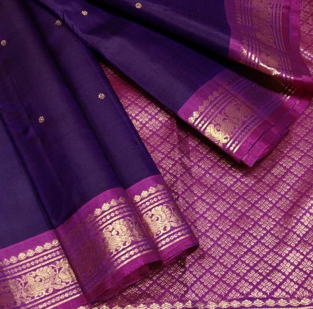 Authentic Kanchipuram silk saree in gold zari - silk saree shopping in Australia