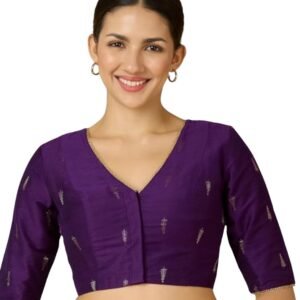 Violet cotton silk Ready to wear Saree Blouse in Australia