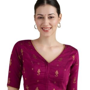 Wine pink cotton silk Ready to wear Saree Blouse in Australia